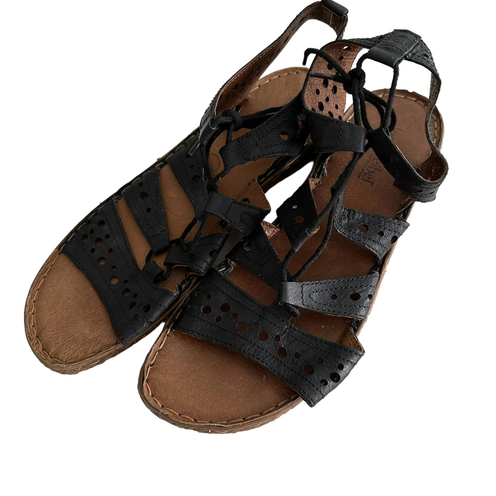 Josef Seibel Back Rosalie Leather Gladiator Ladies Casual Sandals, 11